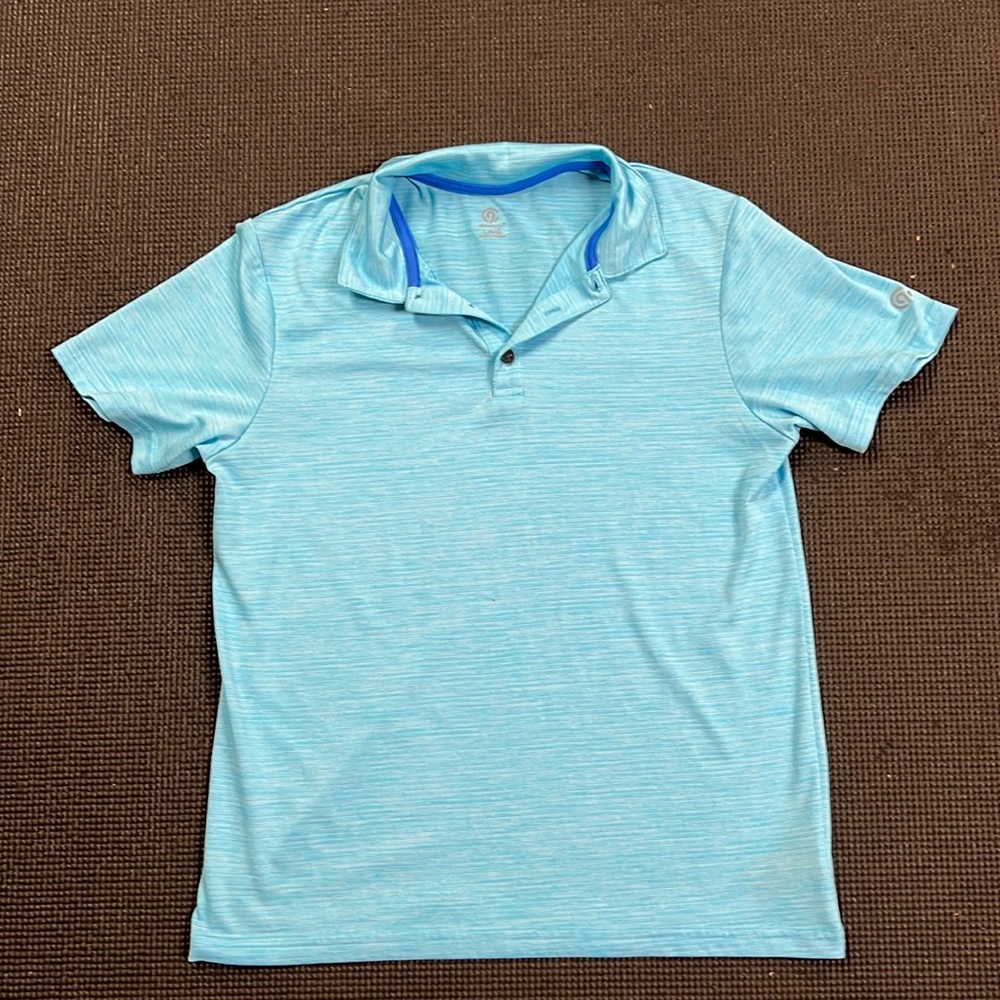 Champion blue short sleeve polo shirt